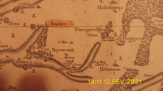 extrait de la carte de Cassini